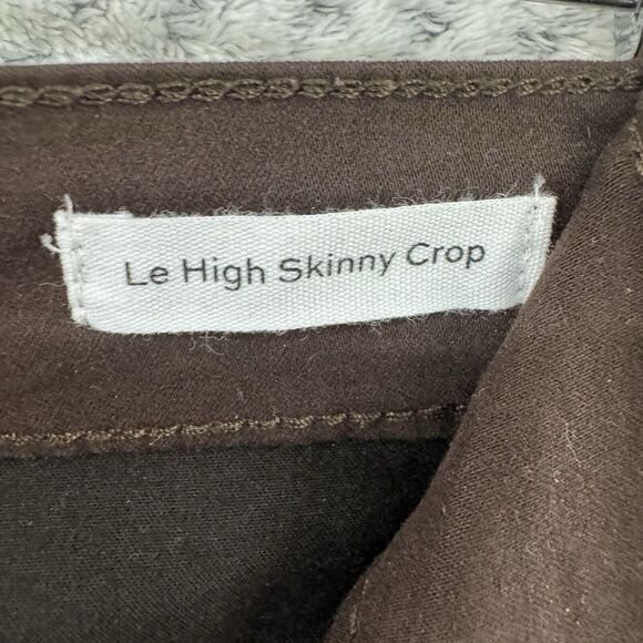 FRAME Pants Women 27 Brown Le High Skinny Crop Mid Rise Soft Stretchy 5 Pockets - Picture 14 of 16